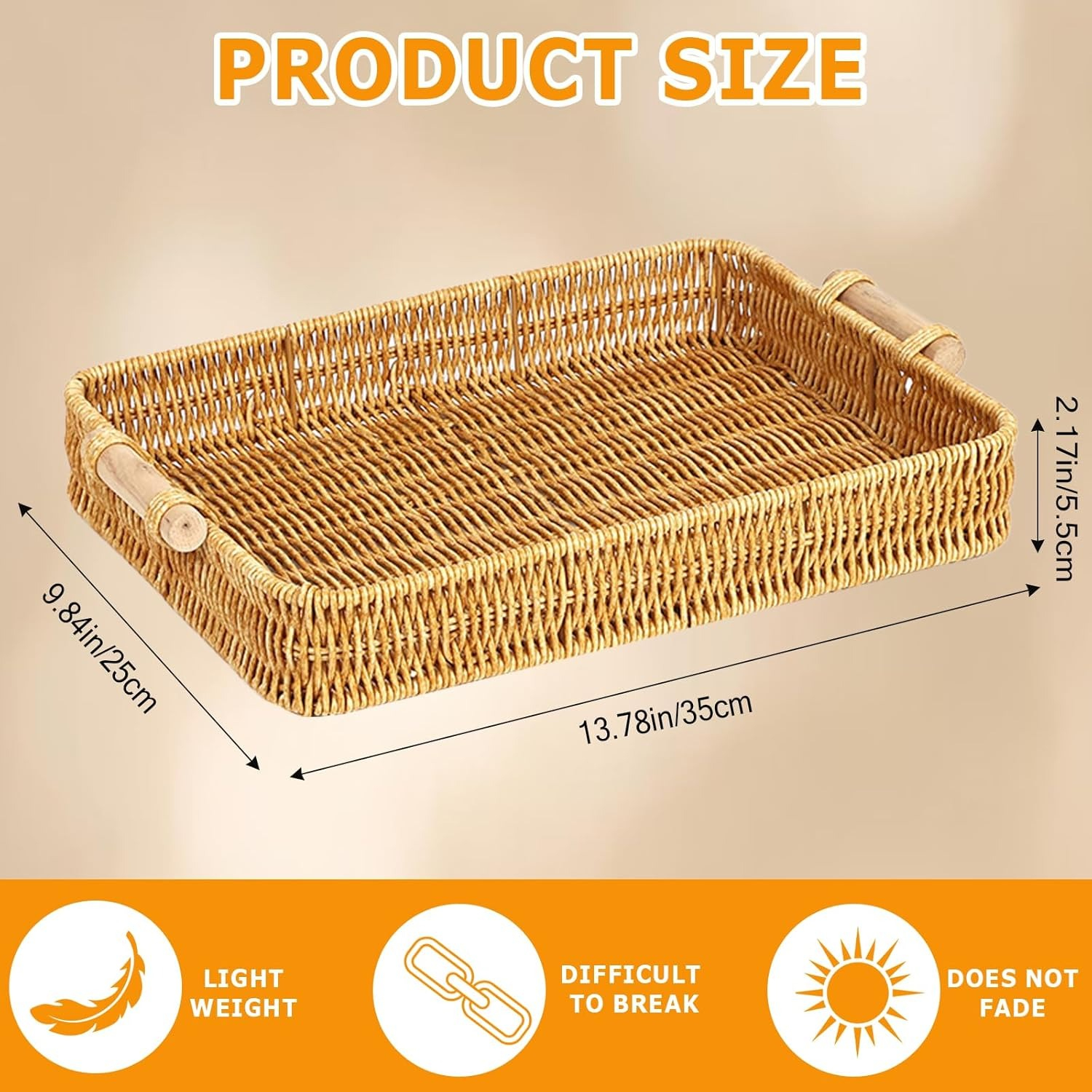 Wicker Tray Rectangular Rattan - Food Storage For Restaurant のレビューと価格