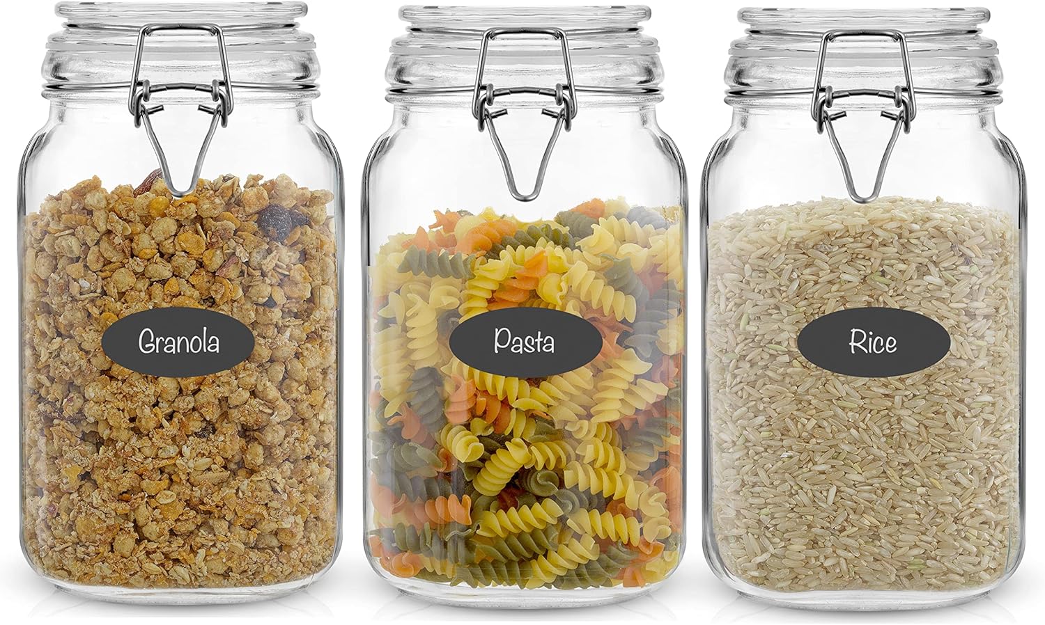 Airtight Glass Jars with Lids  - Food Storage Jar Set のレビューと価格