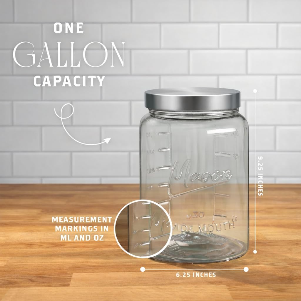 Extra Large    Jar - 1 Gallon  - Food Storage Large のレビューと価格