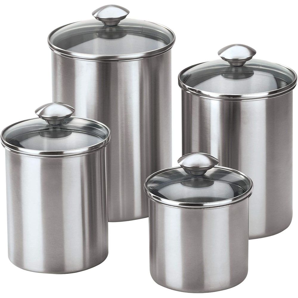 4-Piece Stainless Steel Food S - Food Storage Kitchen Container Set のレビューと価格
