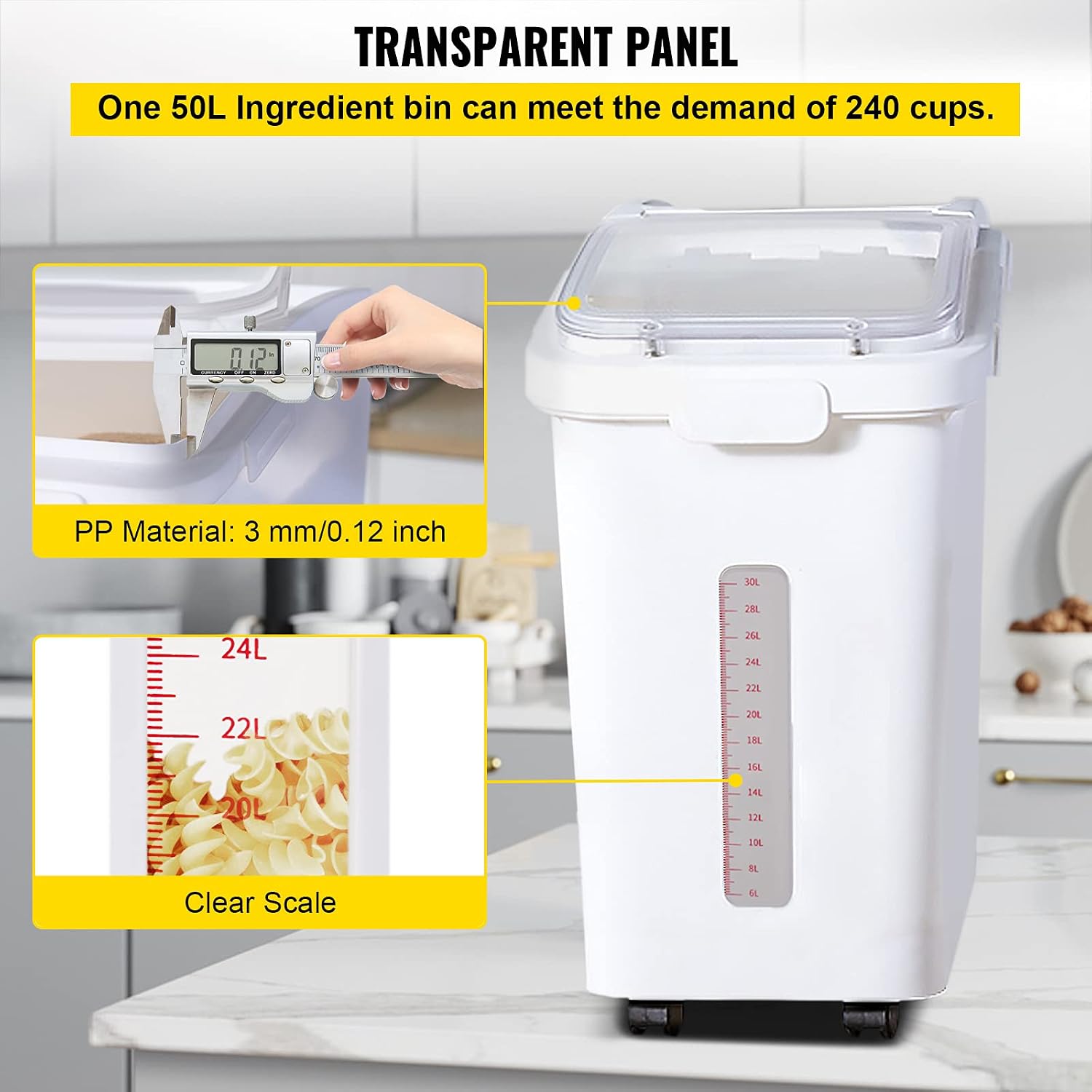 11.4 Gal Ingredient Storage Bi - Food Storage On Wheels のレビューと価格