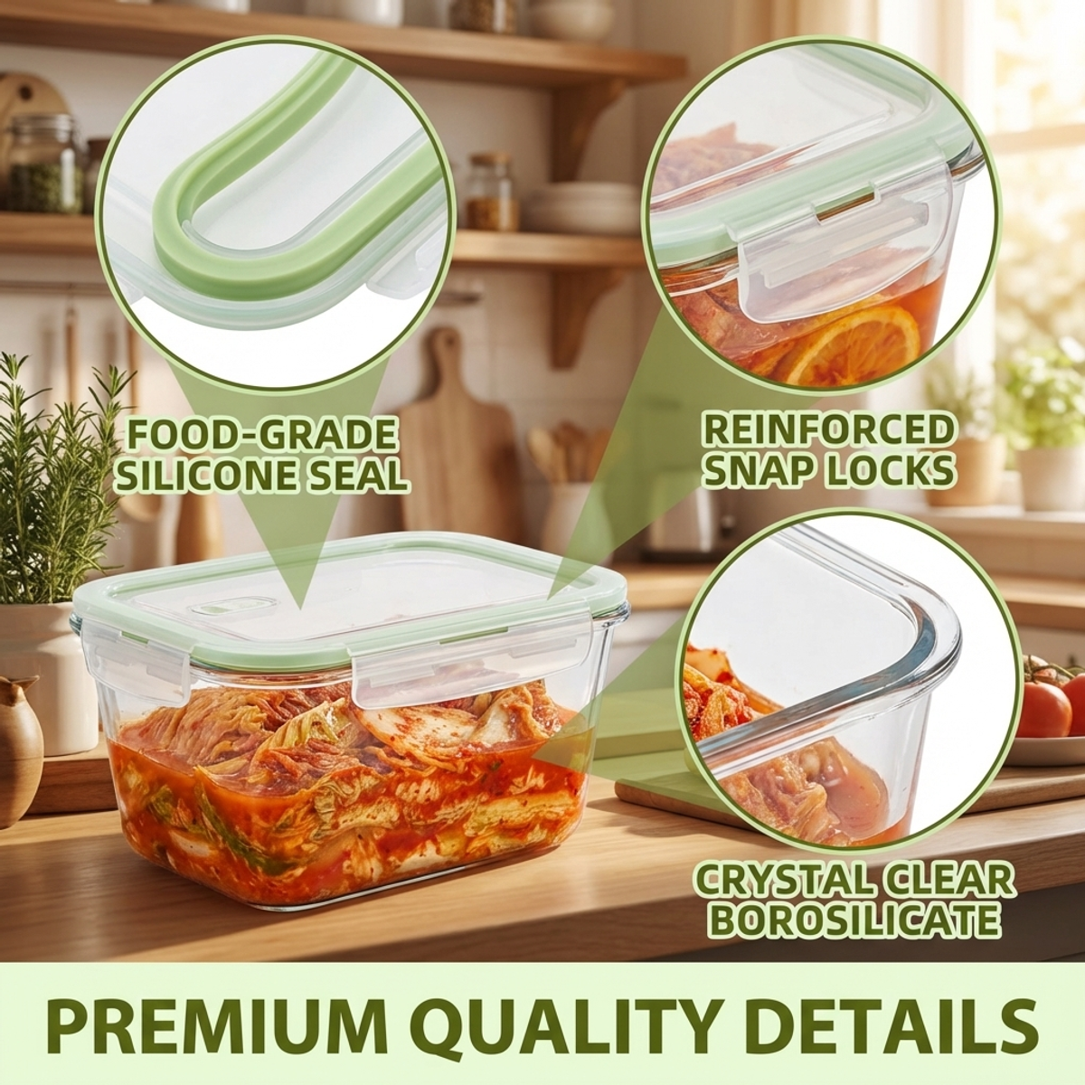 Borosilicate Glass Food Storag - Food Storage Glass Containers Large のレビューと価格