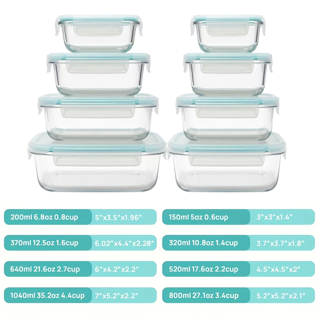 Premium Glass Food Storage Con - Glass Meal Prep Container のレビューと価格