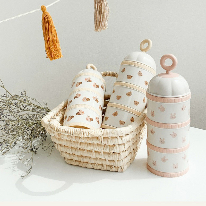 Cute Bear Milk Powder Box Baby - Food Storage Baby のレビューと価格