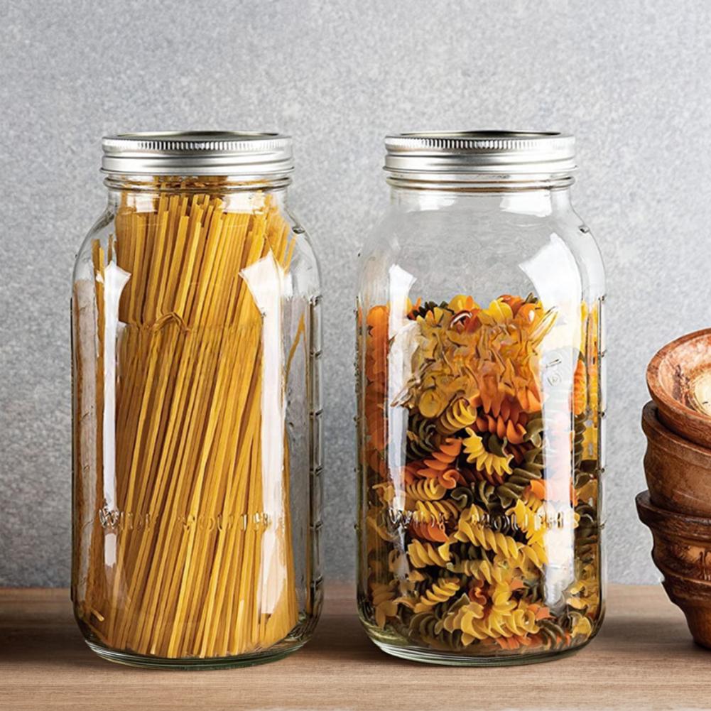 2000ML Wide Mouth Mason Glass  - Food Storage Glass Containers Large のレビューと価格