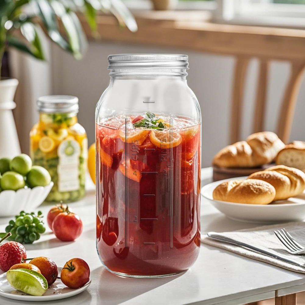 2000ML Wide Mouth Mason Glass  - Food Storage Glass Containers Large のレビューと価格