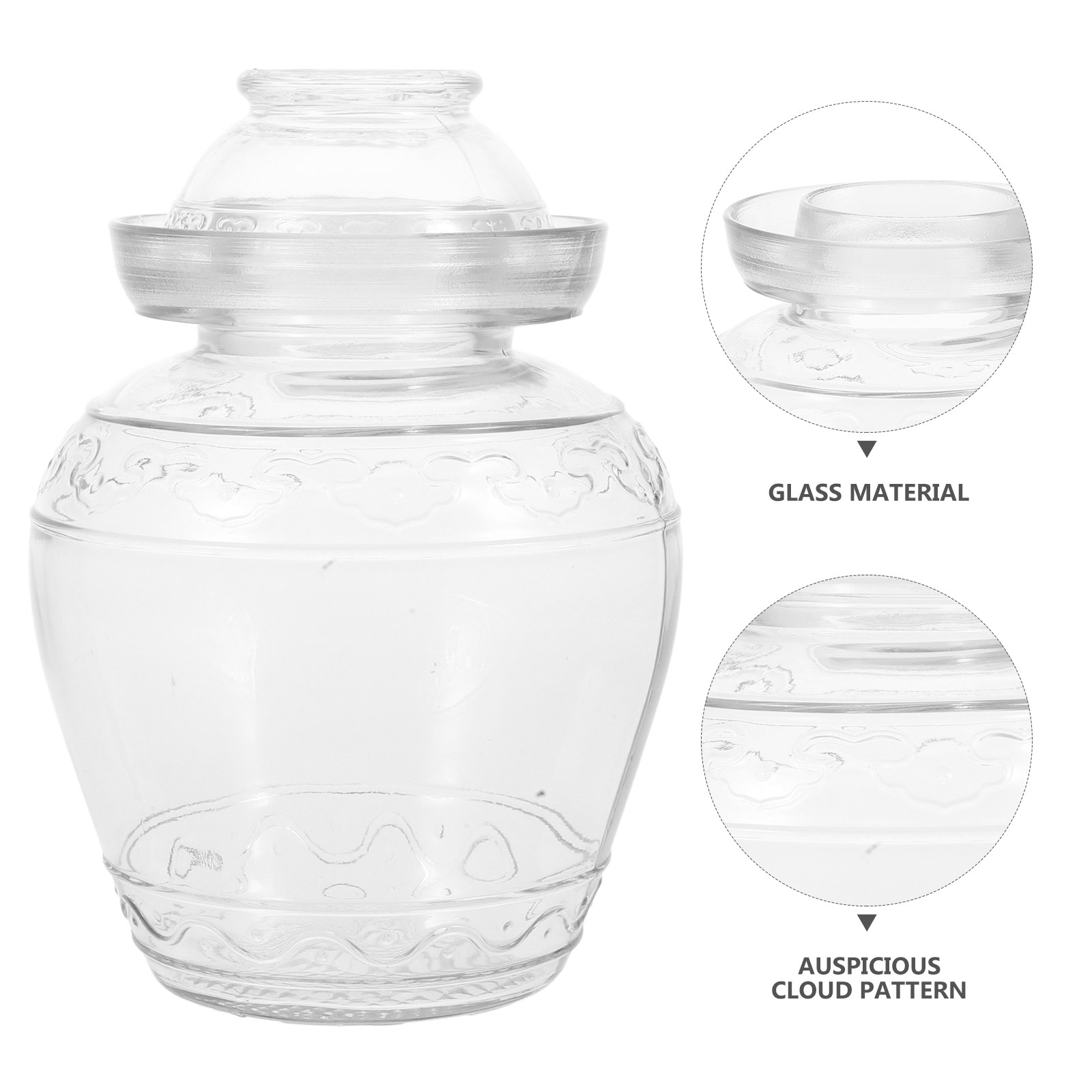 Large Capacity Glass Pickle Ja - Food Storage Glass Containers Large のレビューと価格