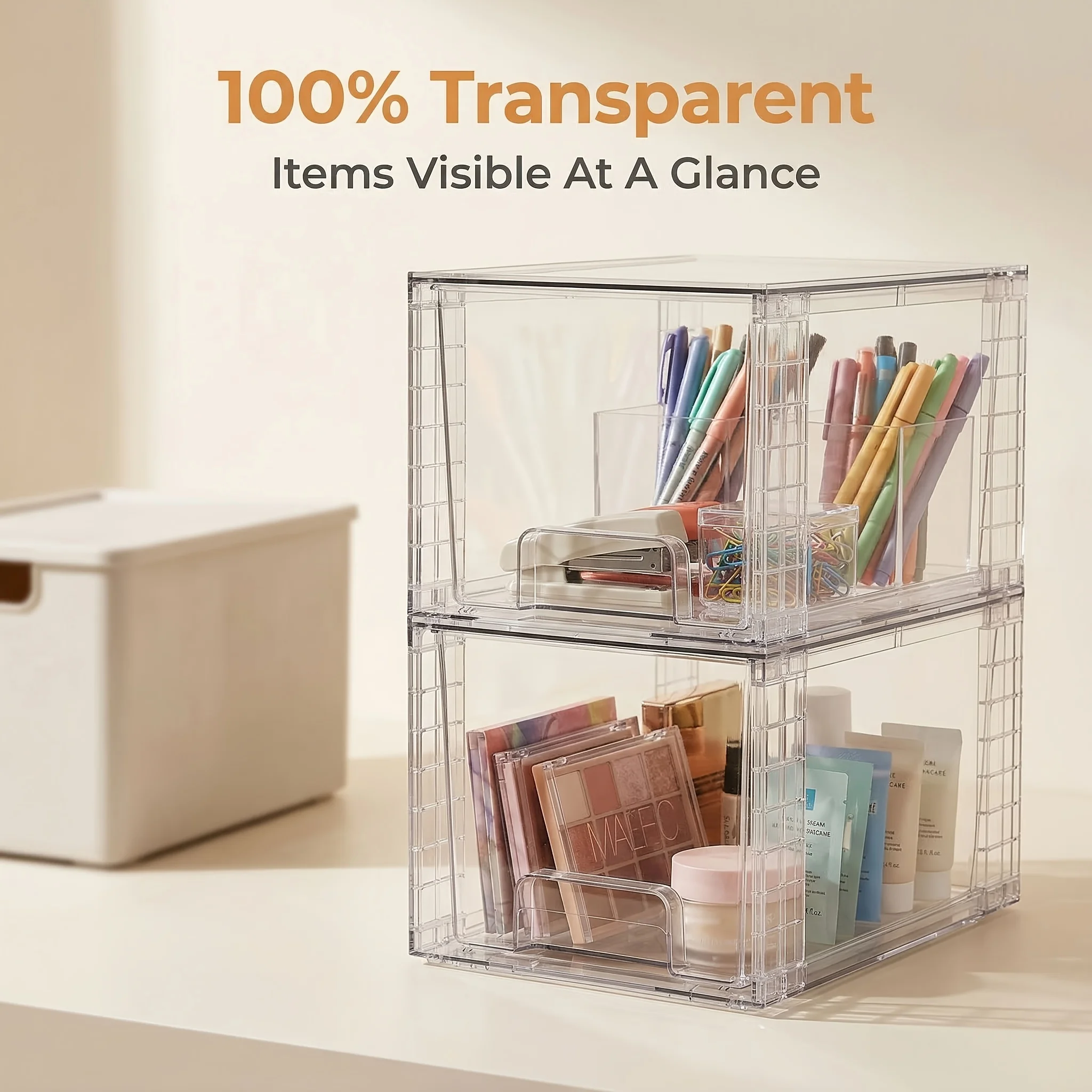 2/4/6/8pcs Large Stackable Cle - Food Storage Without Pantry のレビューと価格