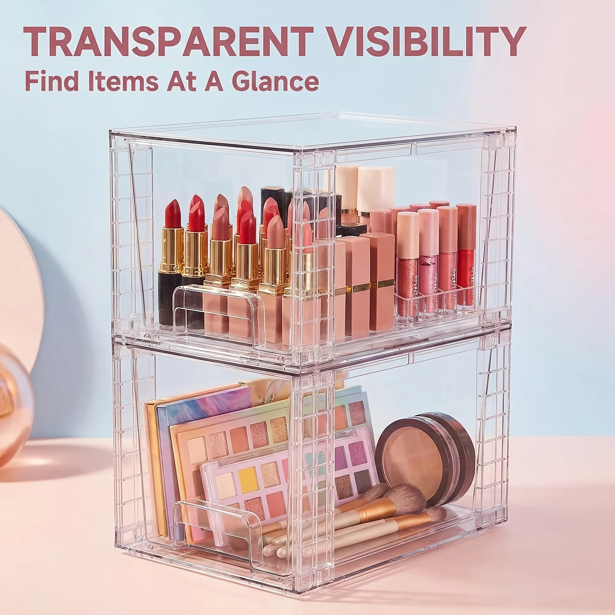 2/4/6/8pcs Large Stackable Cle - Food Storage Without Pantry のレビューと価格