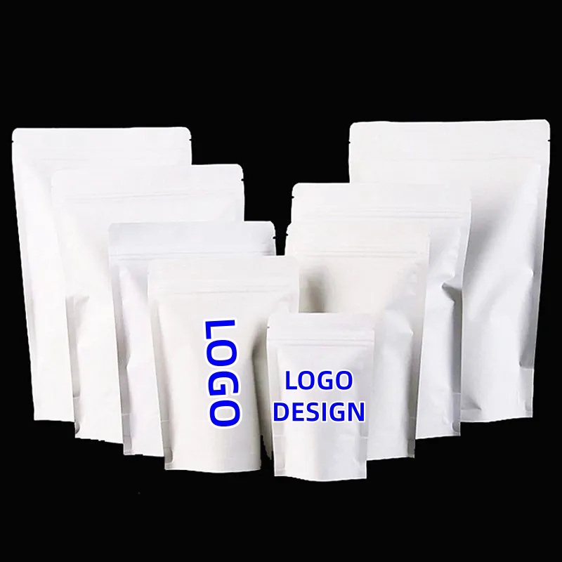 100pcs Wholesale Stand up Whit - Food Storage Bags Zip Lock Pouch のレビューと価格