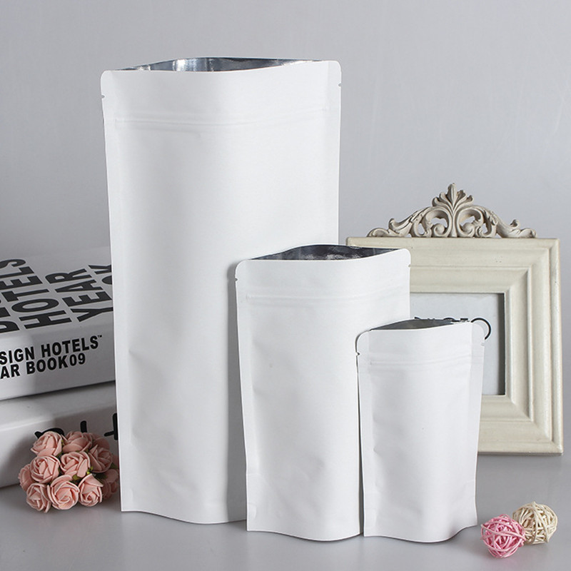 100pcs Wholesale Stand up Whit - Food Storage Bags Zip Lock Pouch のレビューと価格