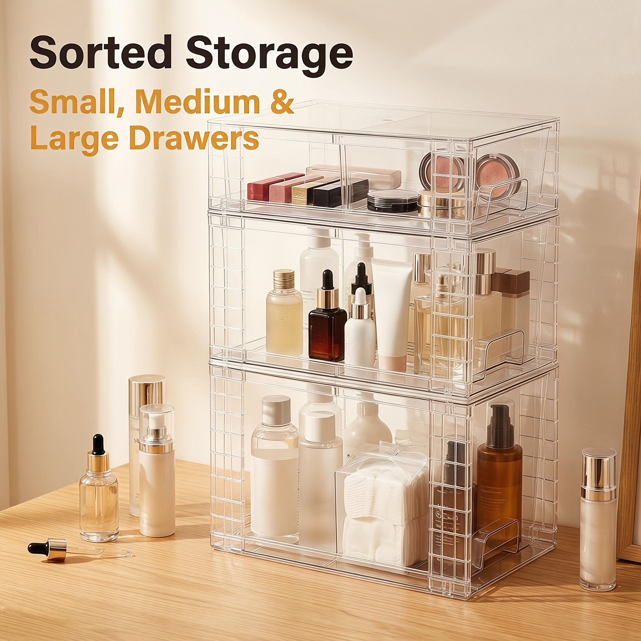 3/4pcs Clear Stackable Storage - Food Storage Without Pantry のレビューと価格