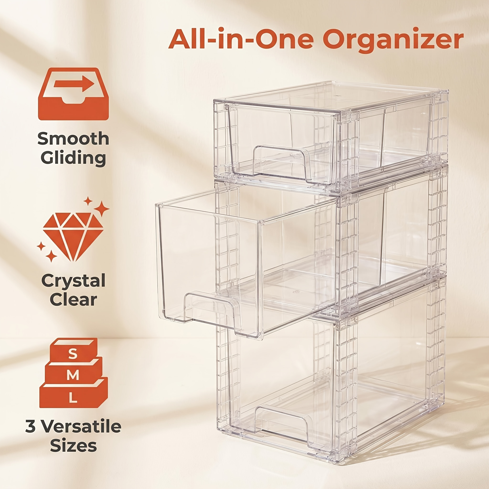 3/4pcs Clear Stackable Storage - Food Storage Without Pantry のレビューと価格