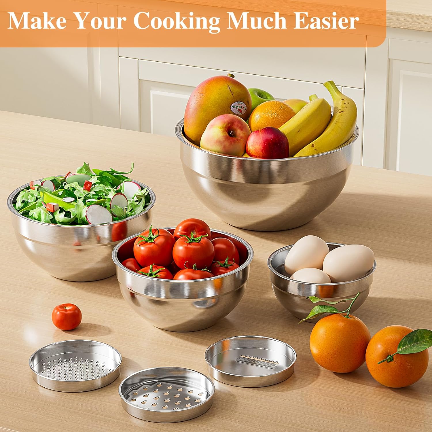 Mixing Bowls with Lids Set 6PC - Food Storage Large のレビューと価格