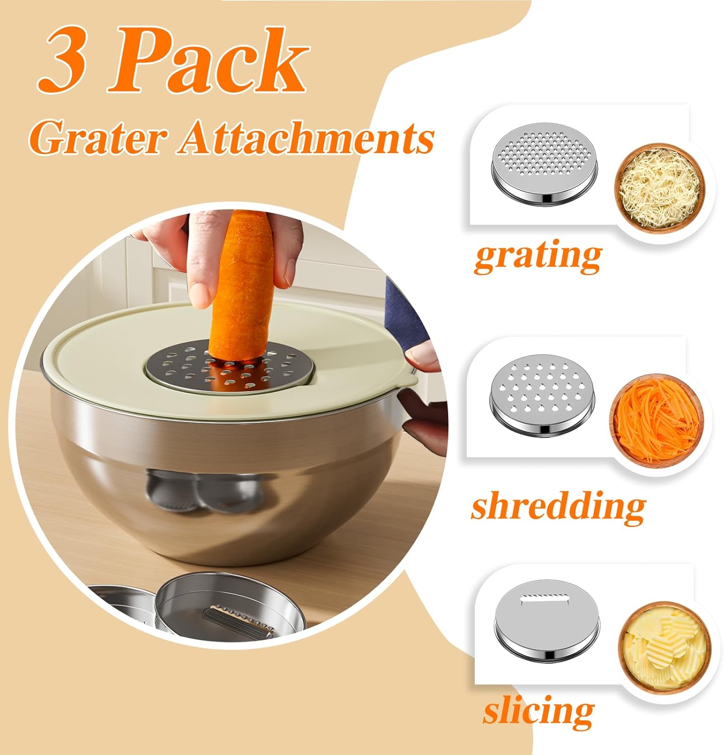 Mixing Bowls with Lids Set 6PC - Food Storage Large のレビューと価格