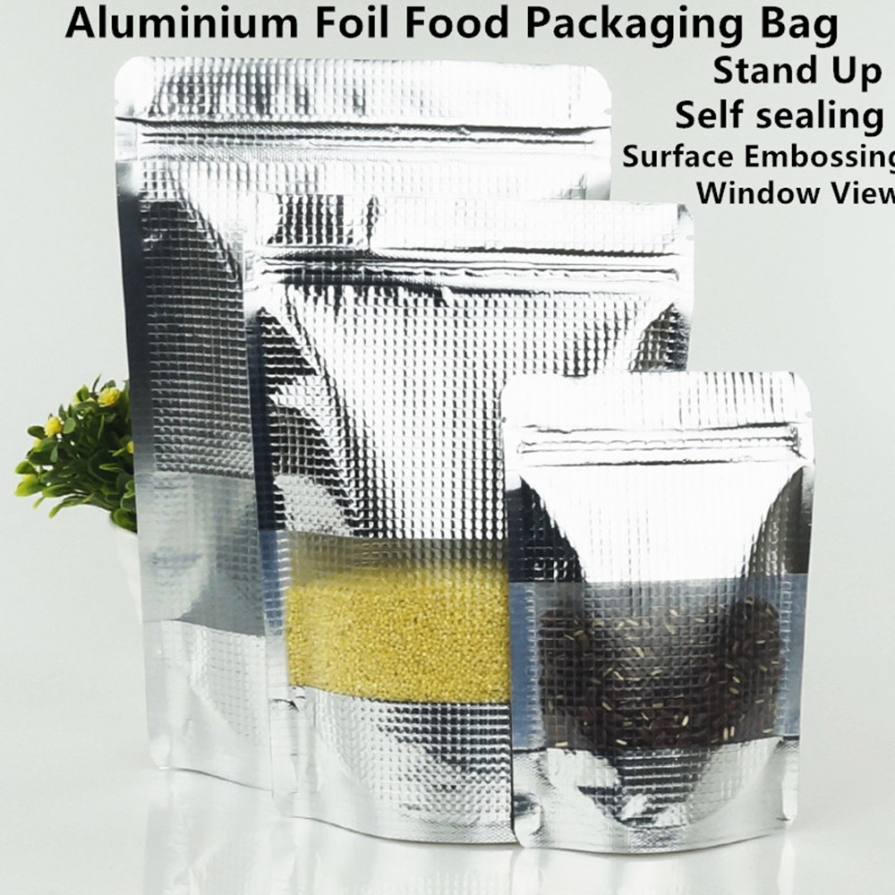 100pcs Silver Aluminum-Coated  - Food Storage Bags Zip Lock Pouch のレビューと価格