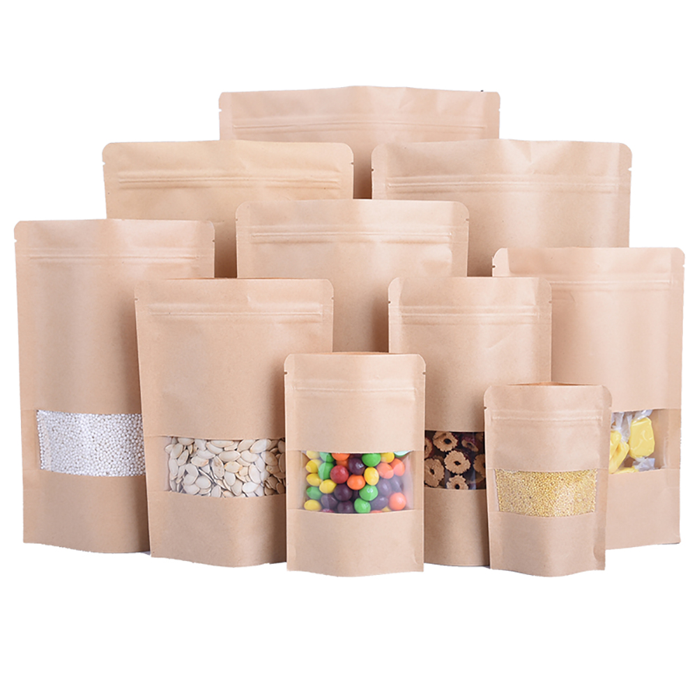100pcs Packing Zip lock Kraft  - Food Storage Bags Zip Lock Pouch のレビューと価格