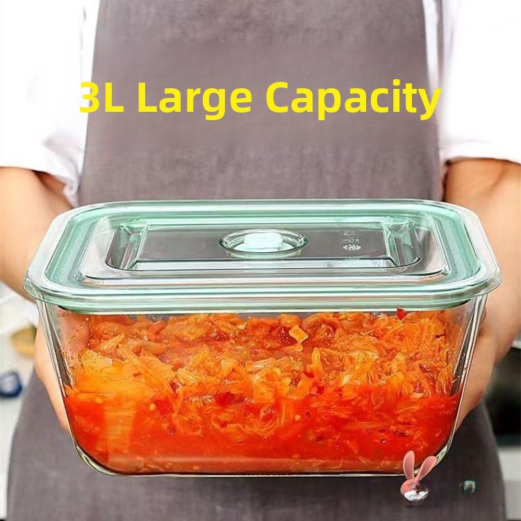 Large Capacity Glass Container - Food Storage Kitchen Container Set のレビューと価格