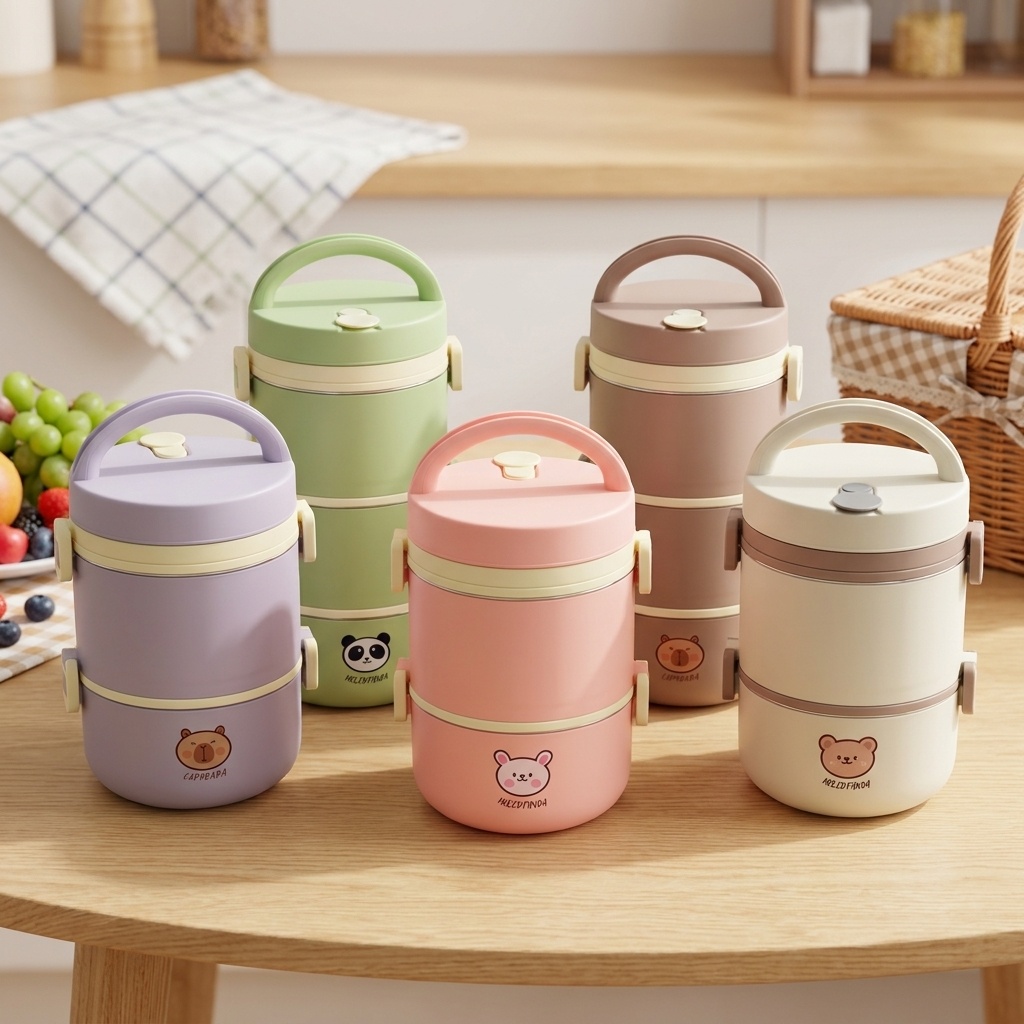 304 Stainless Steel Thermal Lu - Food Storage Jar Set のレビューと価格