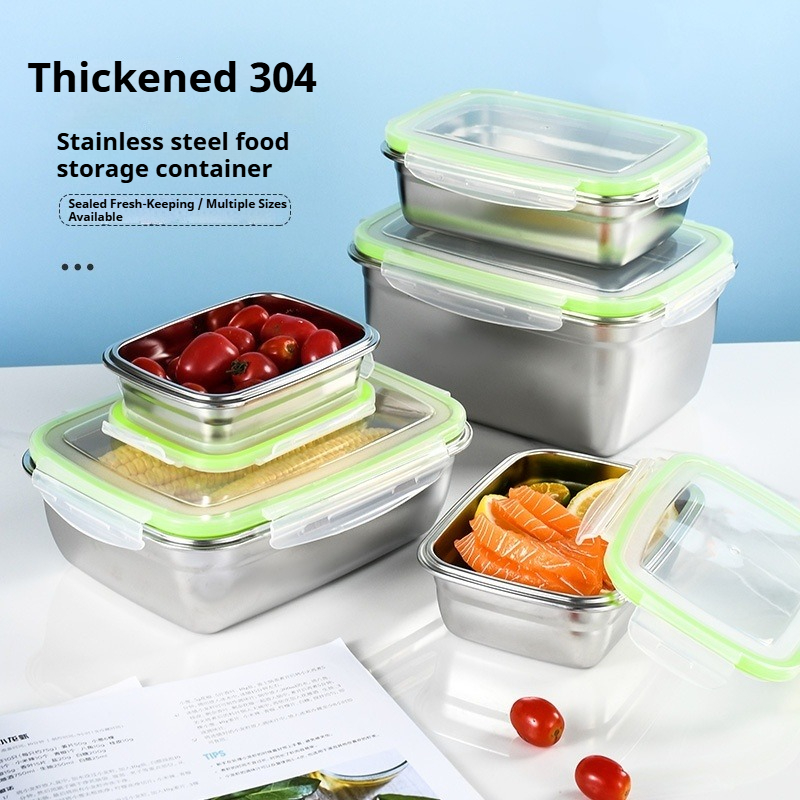 304 Stainless Steel Lunch Box  - Food Storage Kitchen Container Set のレビューと価格