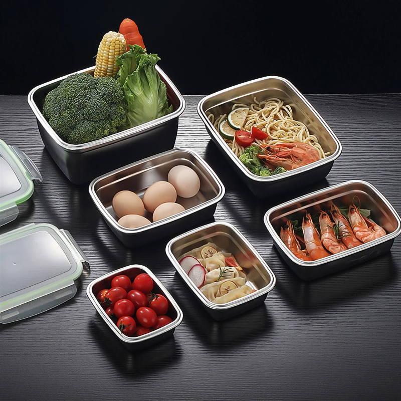 304 Stainless Steel Lunch Box  - Food Storage Kitchen Container Set のレビューと価格