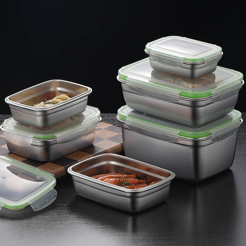 304 Stainless Steel Lunch Box  - Food Storage Kitchen Container Set のレビューと価格