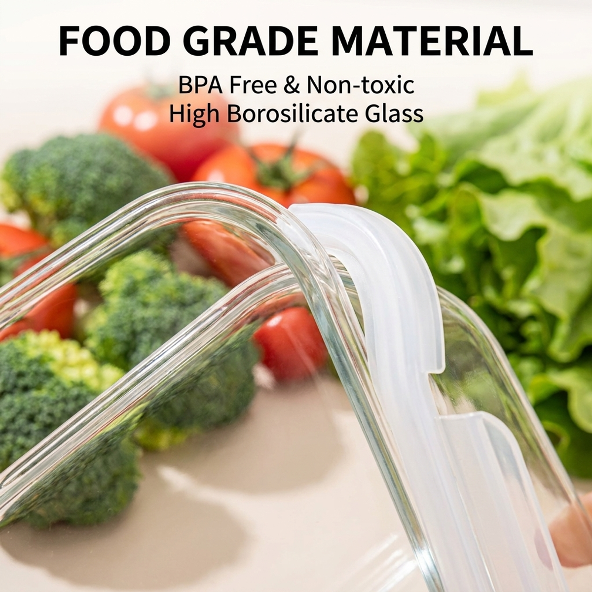 Premium White Glass Food Conta - Glass Meal Prep Container のレビューと価格