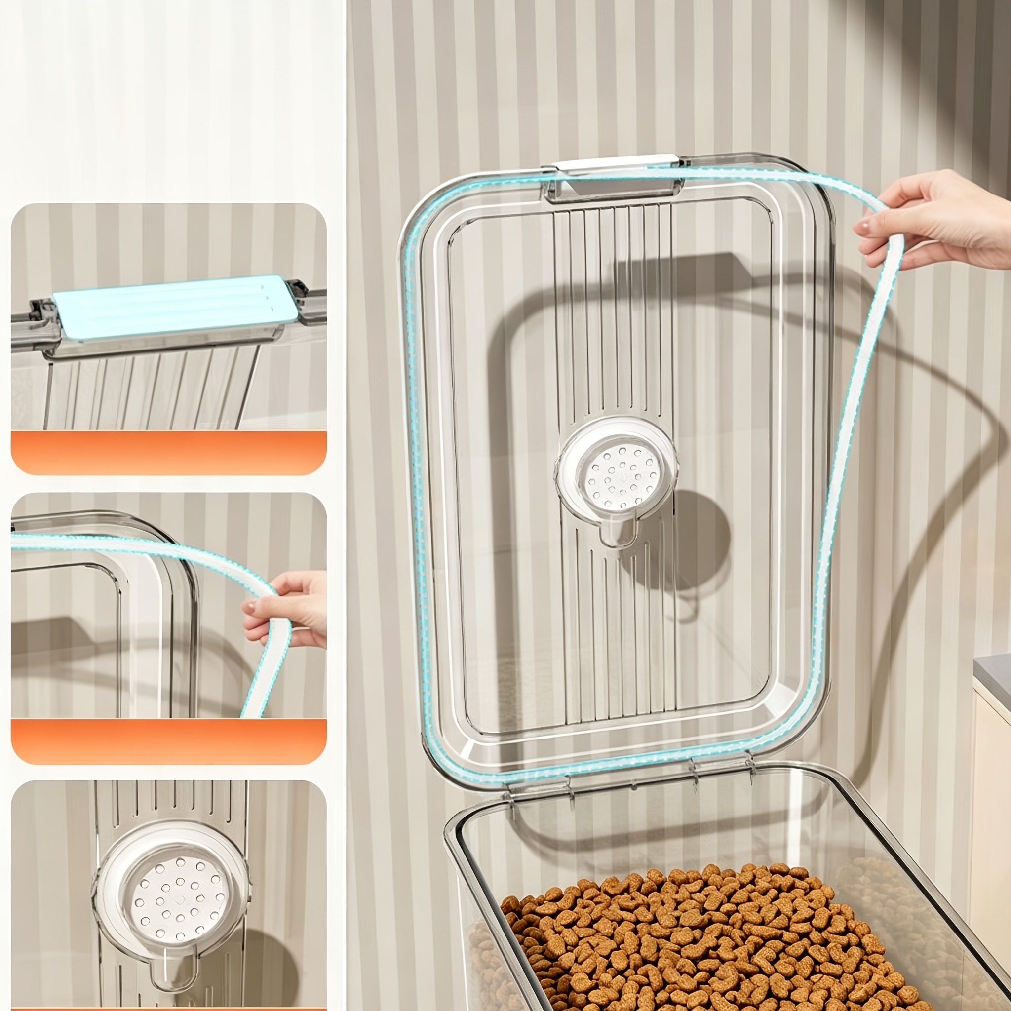 Large-Capacity Narrow-Slot Cat - Food Storage On Wheels のレビューと価格