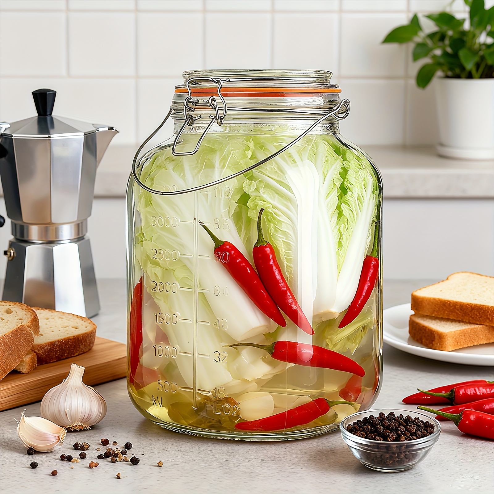 2 Pack 1 Gallon Glass Jar with - Food Storage Without Pantry のレビューと価格