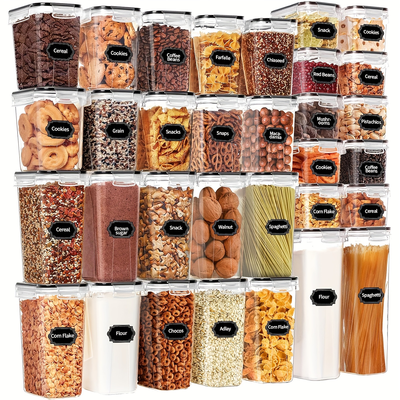 Set of 64 Airtight Food Storag - Food Storage Kitchen Container Set のレビューと価格