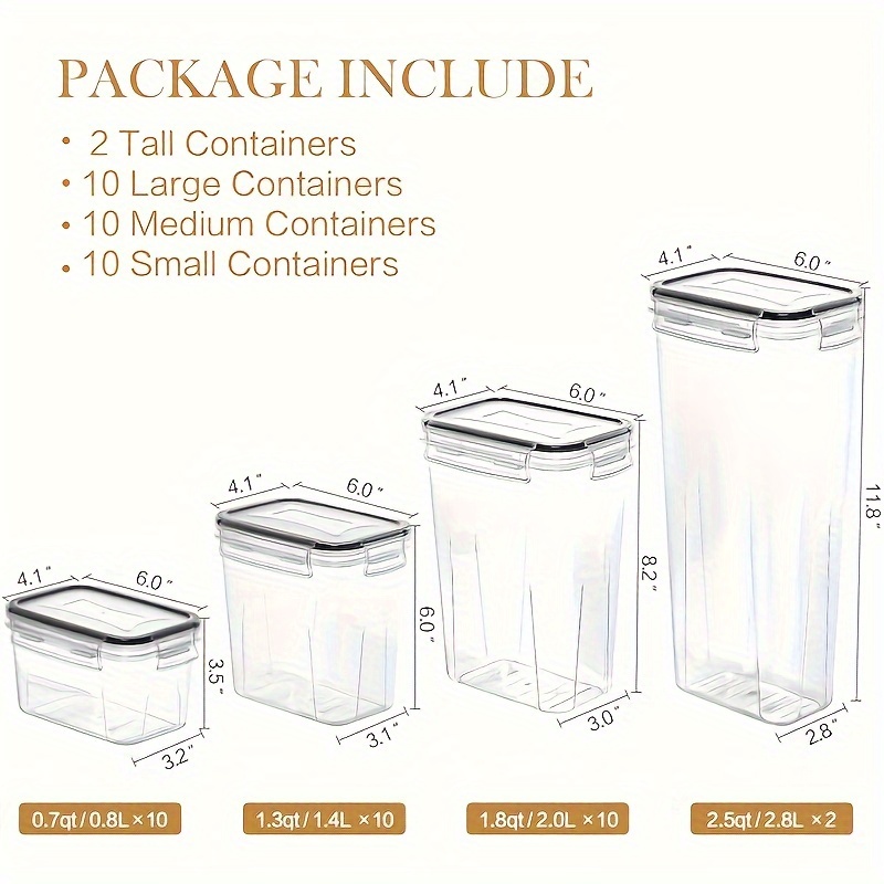 Set of 64 Airtight Food Storag - Food Storage Kitchen Container Set のレビューと価格