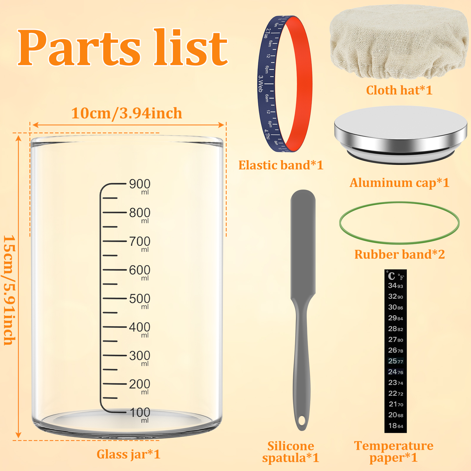 Sourdough Starter Jar Kit 900m - Food Storage Tank のレビューと価格