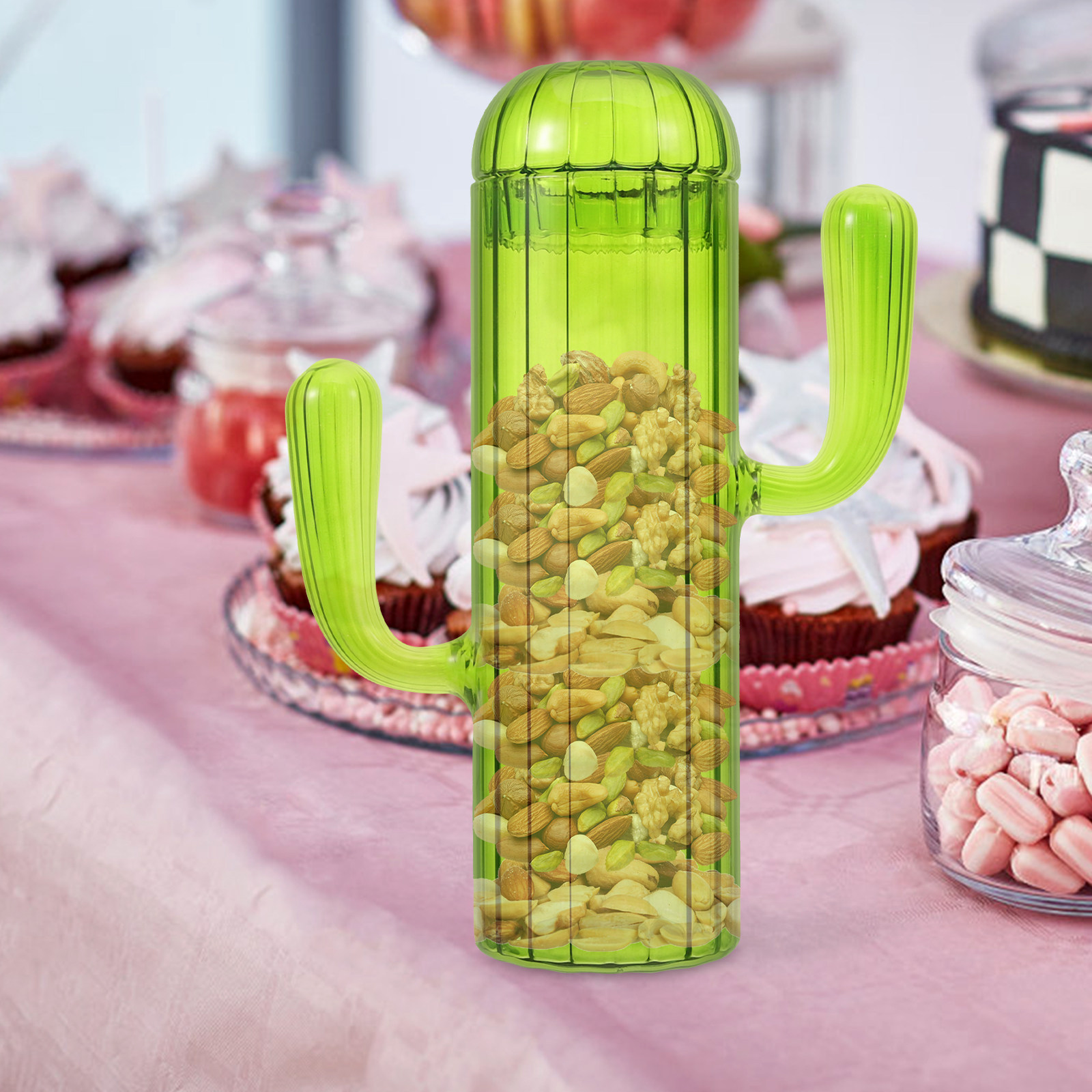 Large Capacity Cactus Shaped G - Food Storage Glass Containers Large のレビューと価格