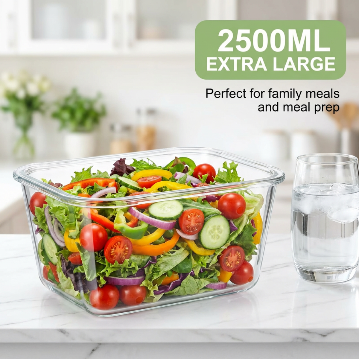 Large Capacity Borosilicate Gl - Food Storage Meal Prep のレビューと価格