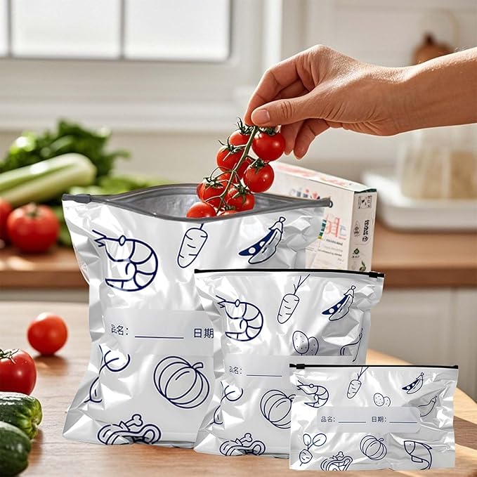 30Pcs Reusable Aluminum Foil S - Food Storage Bags Zip Lock Pouch のレビューと価格