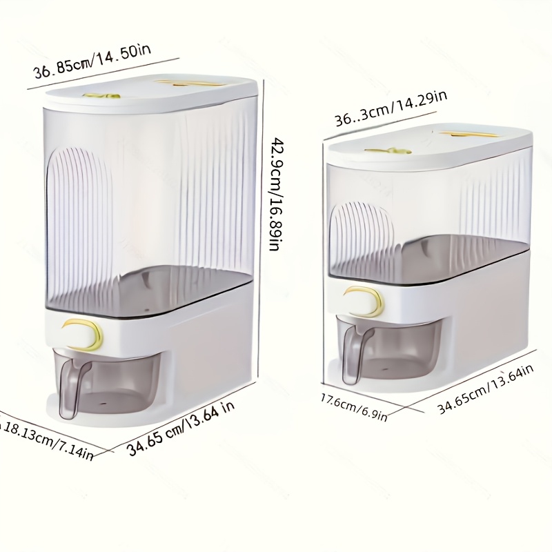 22Lbs Large Rice & Cereal Disp - Food Storage Without Pantry のレビューと価格