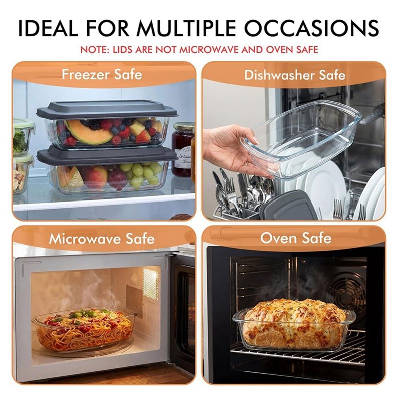ABMR-Loaf Pan 2-Pack LARGE 7.6 - Food Storage Glass Containers Large のレビューと価格