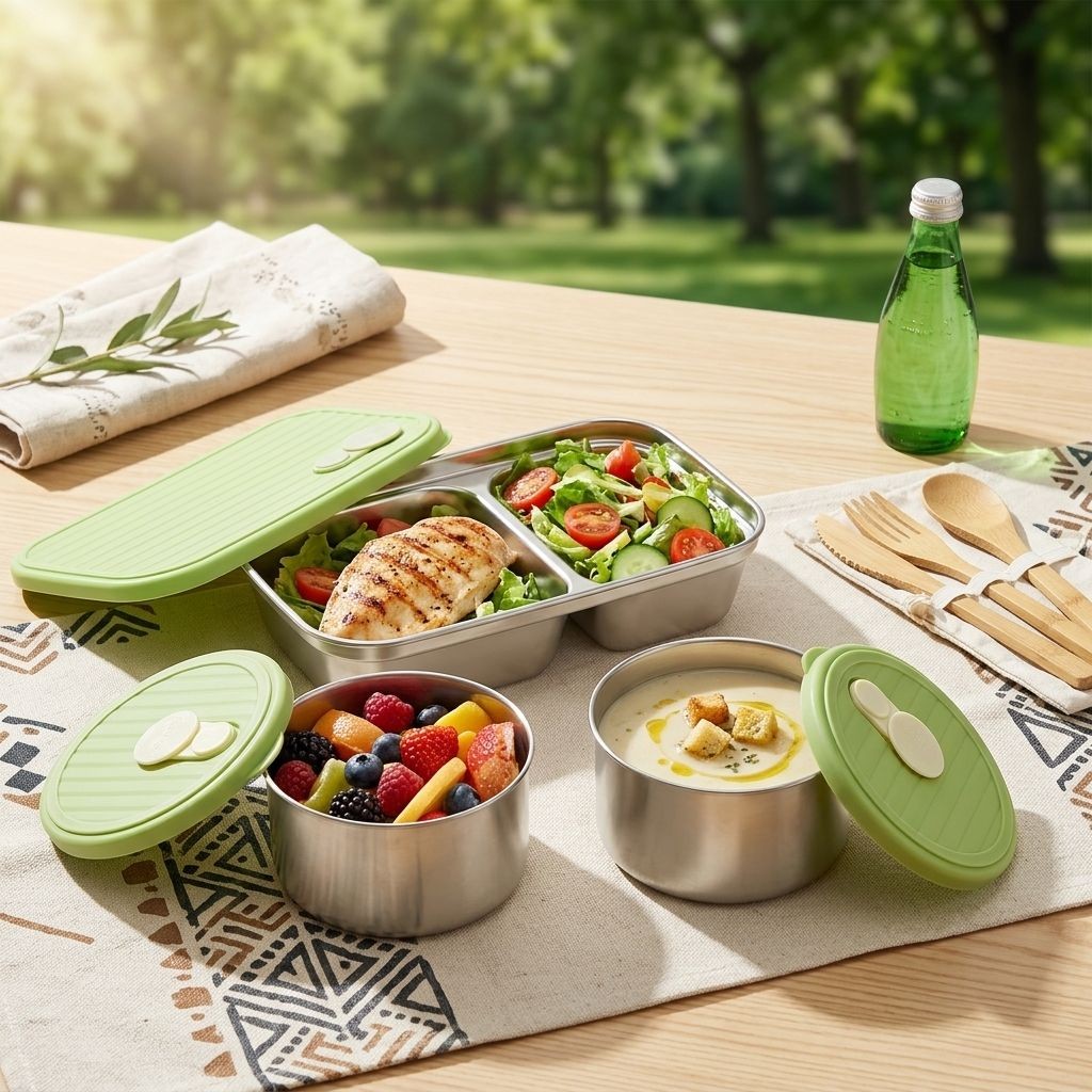 Microwave Safe 304 Stainless S - Food Storage Jar Set のレビューと価格