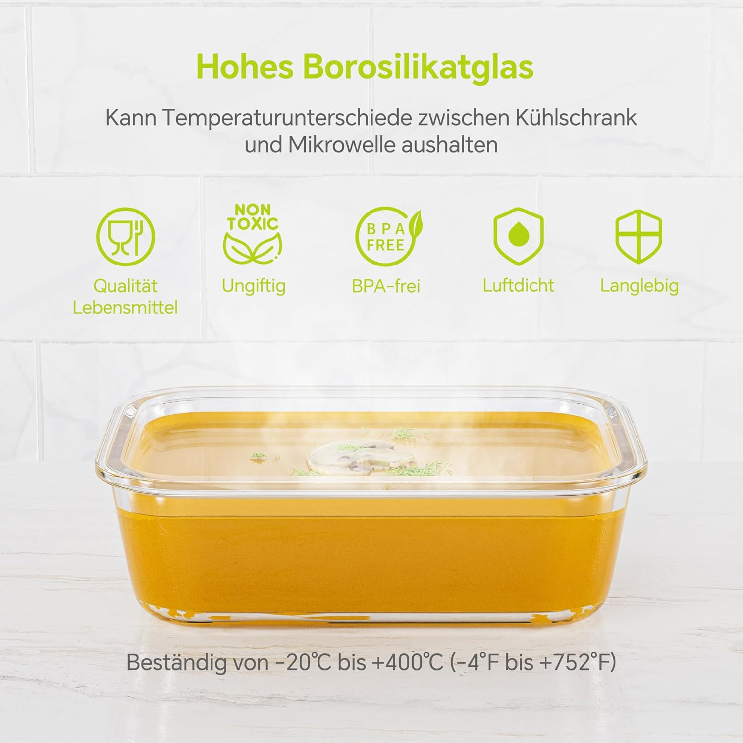 8-Pack Airtight Glass Food Sto - Glass Meal Prep Container のレビューと価格