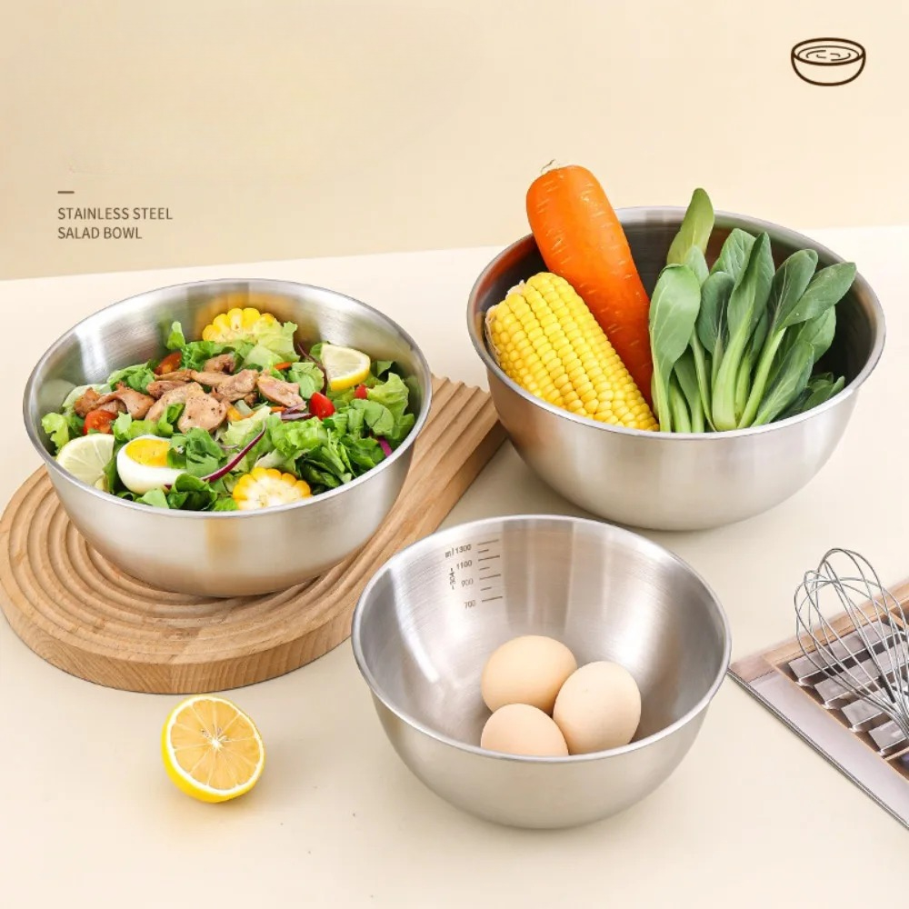 3pcs Stainless Steel Bowl Set  - Food Storage Large のレビューと価格