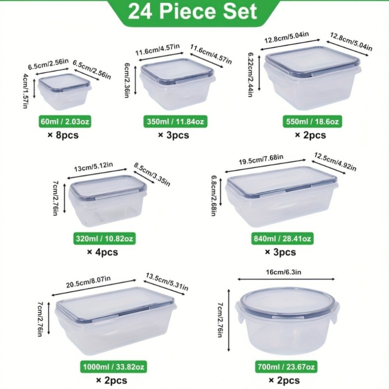 48PCS BPA-Free Food Storage Se - Food Storage Jar Set のレビューと価格