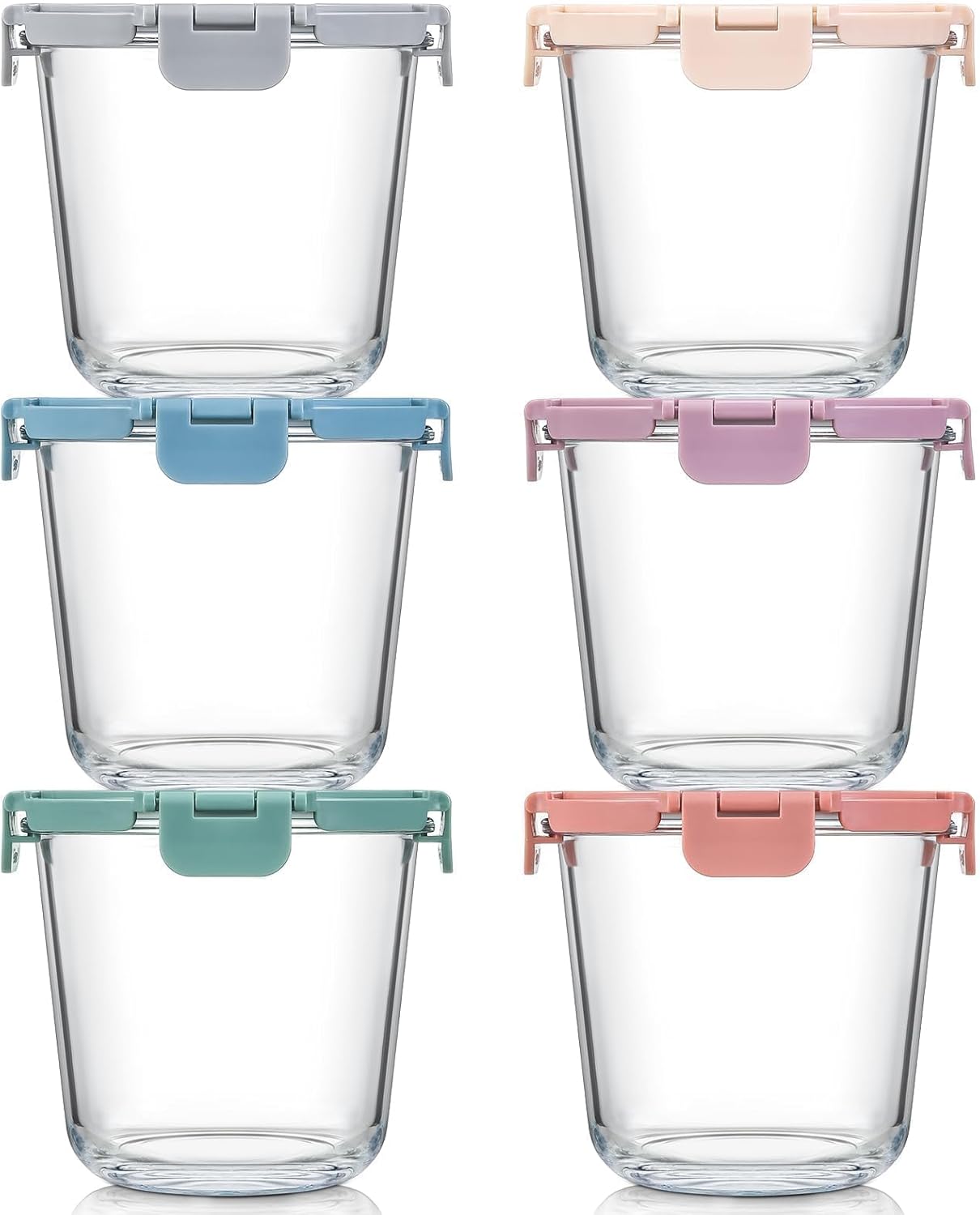 [UPGRADED LID] 6 Sets 3 Cup/24 - Food Storage Jar Set のレビューと価格
