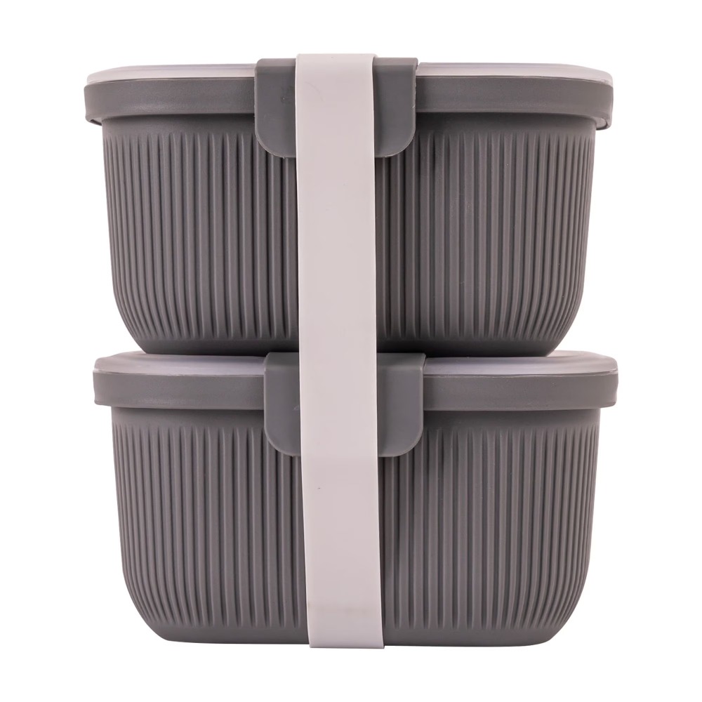 Rectangle Grey Bento Box Snack - Food Storage Meal Prep のレビューと価格