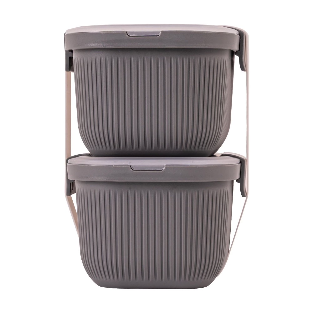Rectangle Grey Bento Box Snack - Food Storage Meal Prep のレビューと価格