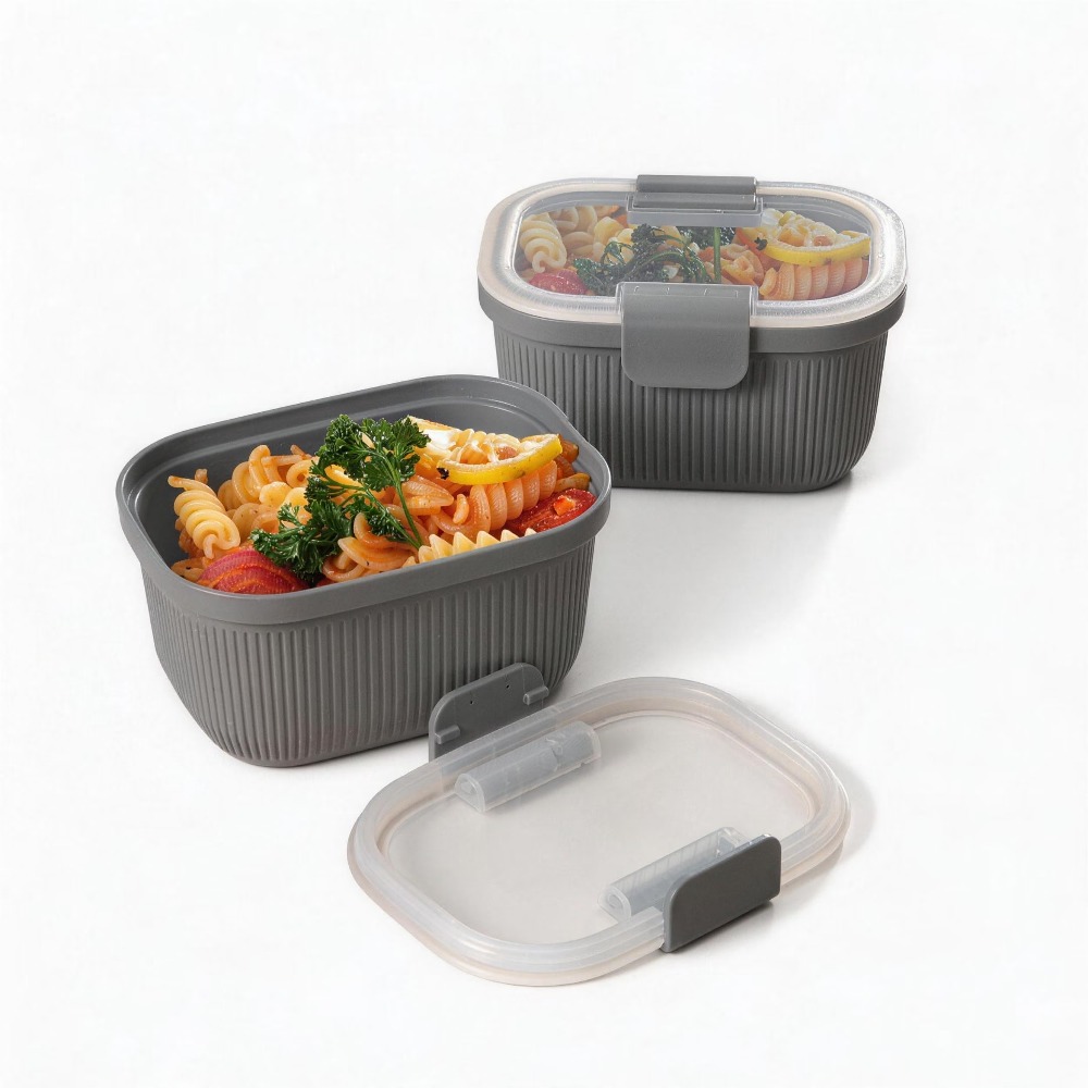 Rectangle Grey Bento Box Snack - Food Storage Meal Prep のレビューと価格