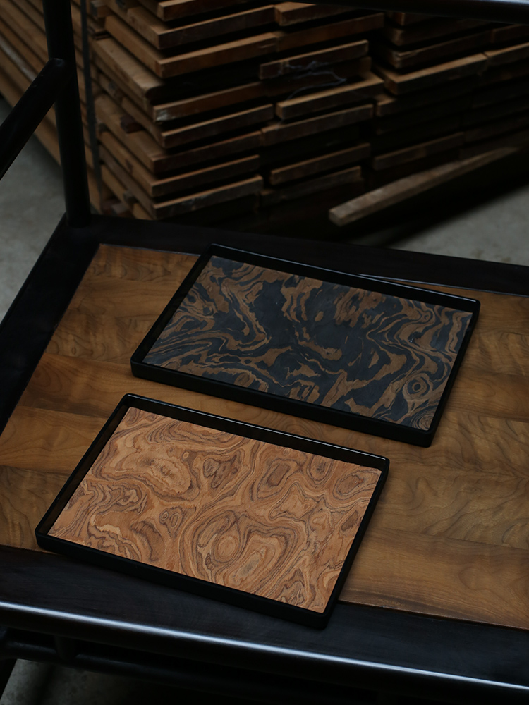 Serving Tray Natural Wood Vene - Food Storage Medieval のレビューと価格