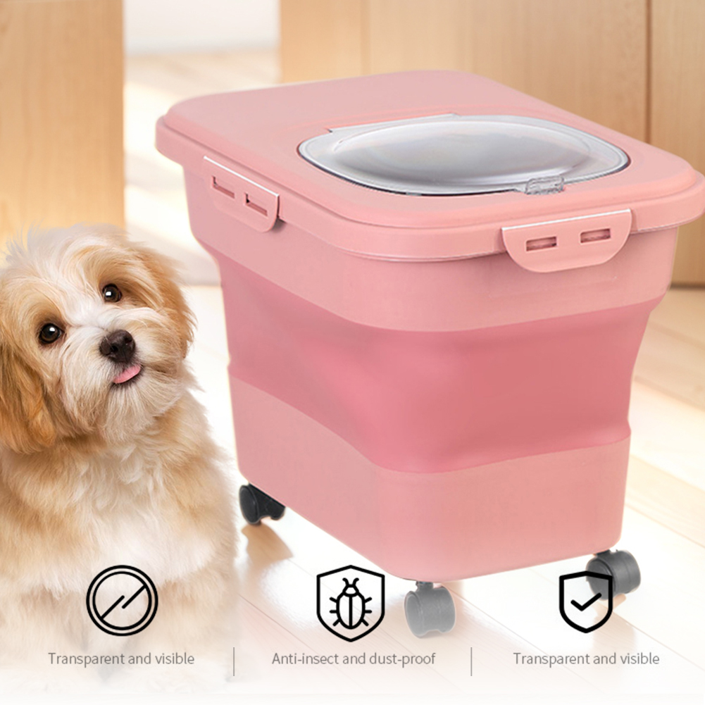 Collapsible Dry Cat Food Box 2 - Food Storage On Wheels のレビューと価格