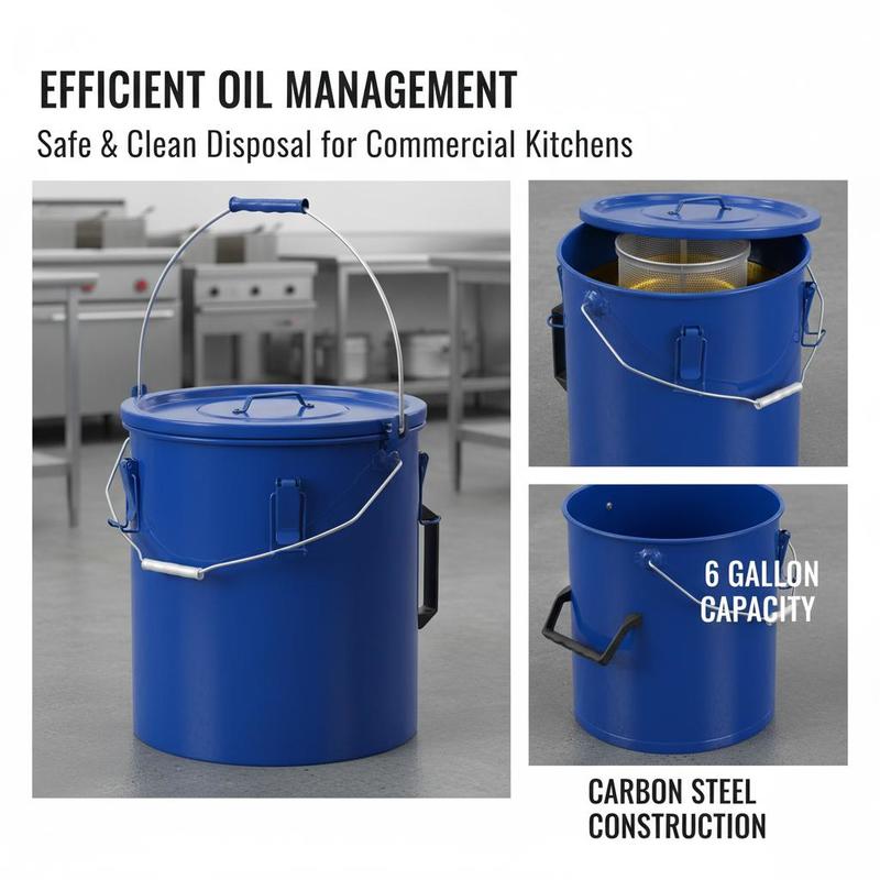 Carbon Steel Oil Storage Pail  - Food Storage For Restaurant のレビューと価格