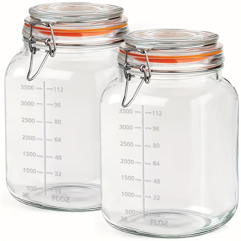 2-Pack 1-Gallon Wide-Mouth Gla - Food Storage Without Pantry のレビューと価格
