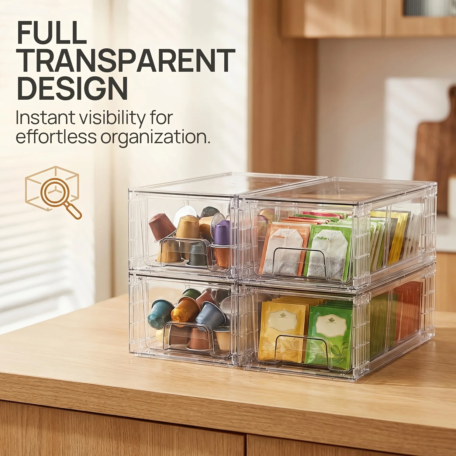 4/6/8/10 Pack Clear Acrylic Fo - Food Storage Without Pantry のレビューと価格